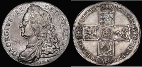 Crown 1746 LIMA, DECIMO NONO edge, ESC 125, Bull 1668 NEF/GVF with an old contact mark or striking flaw on the drapery, with an overall pleasing grey ...