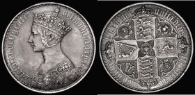 Crown 1847 Gothic UNDECIMO edge, ESC 288, Bull 2571, VF the reverse slightly better, a pleasing middle grade and collectable example of this iconic ty...