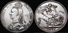 Crown 1887 ESC 296, Bull 2585 GVF with some thin scratches and a flan flaw on the obverse
Estimate: GBP 30 - 50