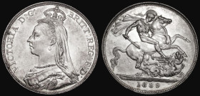 Crown 1889 ESC 299, Bull 2589, Davies 483 dies 1A, GEF and lustrous with hints of golden tone
Estimate: GBP 90 - 150