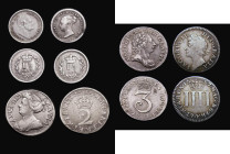 Maundy and Threehalfpence (5) Maundy Twopence 1709 ESC 2218, Bull 1519 fine , Maundy Threepence 1762 ESC 2033 , Bull 2254 VF , Maundy Fourpence 1687 7...