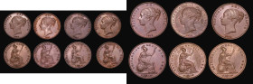 Pennies (7) 1848 Plain Date GVF, 1853 Ornamental Trident. Italic 5, VF, 1854 Plain Trident About EF/NEF, 1855 Plain Trident NEF, 1857 Plain Trident NE...