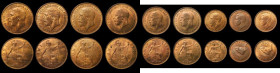 Pennies to Farthings (9) Pennies (4) 1915, 1918, 1920, 1932, Halfpennies (2) 1932 (2), Farthings (3) 1920, 1937, 1940 EF to UNC with varying degrees o...