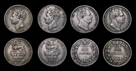 Sixpences (4) 1826 Lion on Crown ESC 1662, Bull 2433 Fine, 1828 ESC 1665, Bull 2438, Fine with some digs on the obverse, Rare, 1834 ESC 1674, Bull 250...