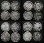 Sixpences (8) 1865 ESC 1714, Bull 3212, Die Number 20 VG/NVG, 1866 ESC 1715, Bull 3213, Die Number 19 VG, 1871 ESC 1723, Bull 3223, Die Number 35 VG b...
