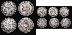 France Five Francs (4) 1834B Rouen Mint KM#749.2 Fine, 1835A Paris Mint KM#749.1 Near Fine, 1841B Rouen Mint KM#749.2 Fine, 1855BB Strasbourg Mint KM#...