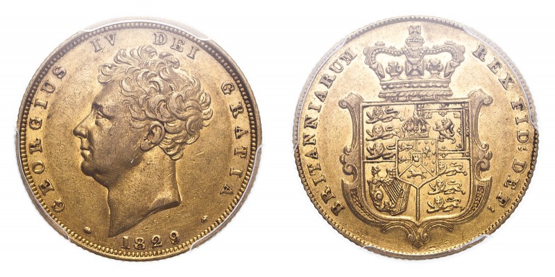 GREAT BRITAIN. George IV, 1820-30. Gold Sovereign 1829, London. 7.99 g. S-3801. ...