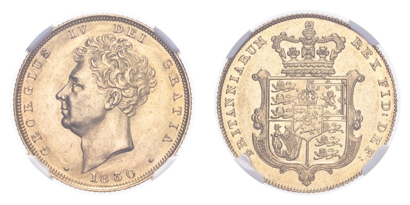 GREAT BRITAIN. George IV, 1820-30. Gold Sovereign 1830, London. 7.99 g. S-3801. ...