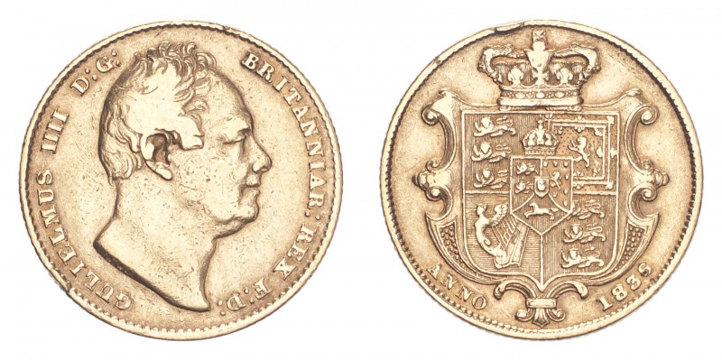 GREAT BRITAIN. William IV, 1830-37. Gold Sovereign 1836, London. 7.99 g. S-3829B...