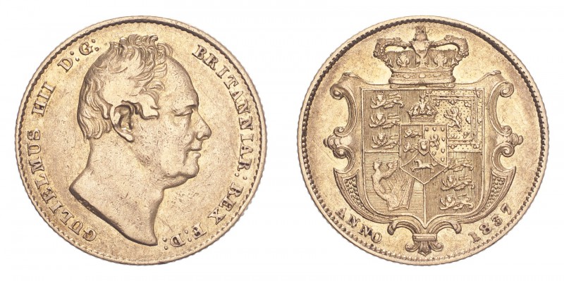 GREAT BRITAIN. William IV, 1830-37. Gold Sovereign 1837, London. 7.99 g. S-3829B...