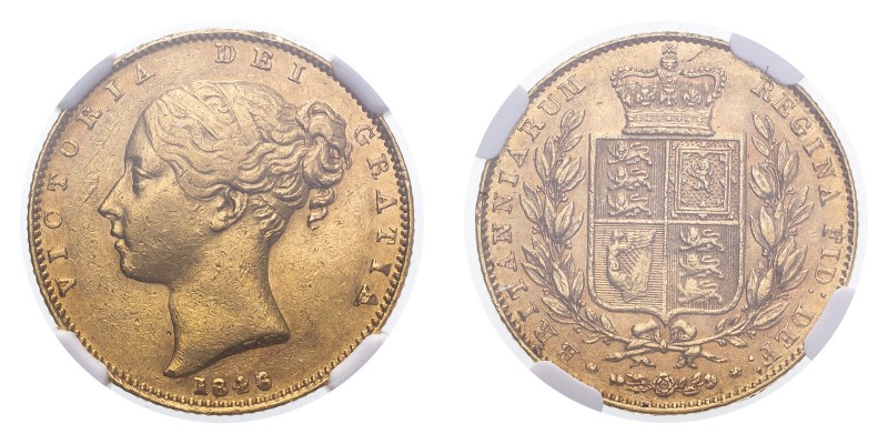 GREAT BRITAIN. Victoria, 1837-1901. Gold Sovereign 1846/6, London. Shield. 7.99 ...
