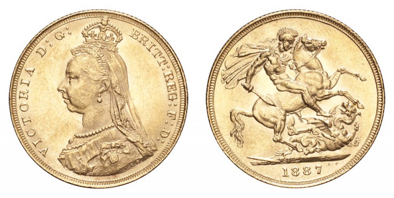 GREAT BRITAIN. Victoria, 1837-1901. Gold Sovereign 1887, London. Angled J. 7.98 ...