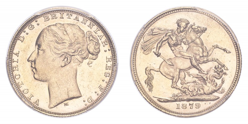 AUSTRALIA. Victoria, 1837-1901. Gold Sovereign 1879-M, Sydney. Medium Tail. 7.99...