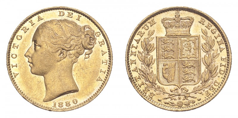 AUSTRALIA. Victoria, 1837-1901. Gold Sovereign 1880-S, Sydney. Shield. 7.99 g. S...