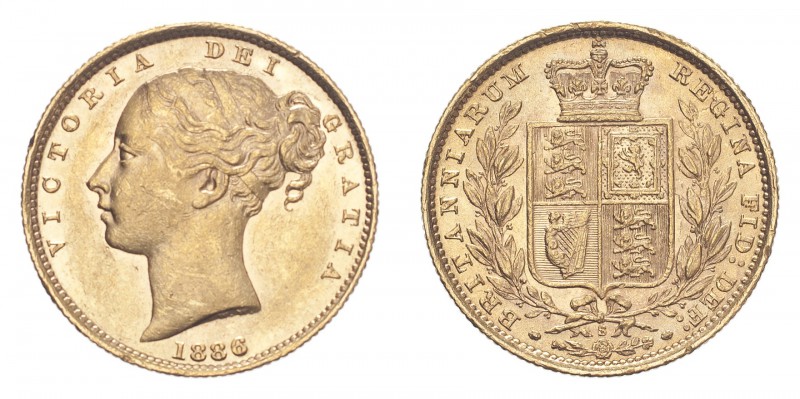 AUSTRALIA. Victoria, 1837-1901. Gold Sovereign 1886-S, Sydney. Shield. 7.99 g. S...