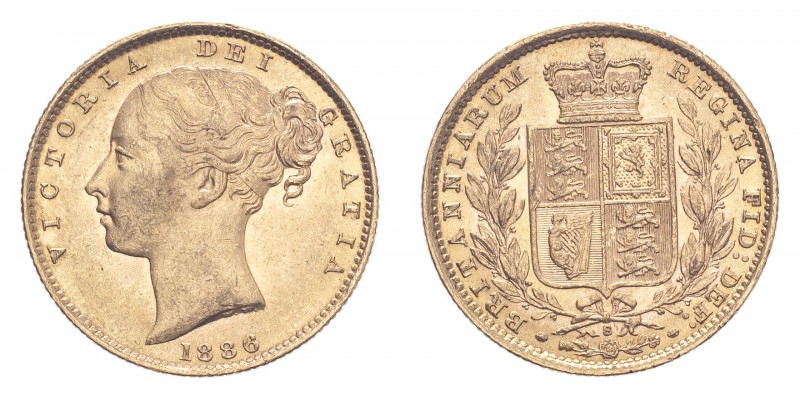 AUSTRALIA. Victoria, 1837-1901. Gold Sovereign 1886-S, London. Shield. 7.99 g. S...