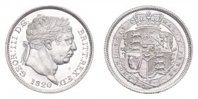 GREAT BRITAIN. George III, 1760-1820. Shilling 1820, London. 5.65 g. S-3790. A couple of spots on obverse. Uncirculated.