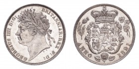 GREAT BRITAIN. George IV, 1820-30. Shilling 1821, London. 5.65 g. S-3810. Uncirculated.