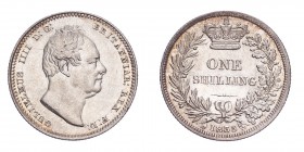GREAT BRITAIN. William IV, 1830-37. Shilling 1835, London. 5.65 g. Calendar year mintage 1,449,000. S-3835. Nearly UNC.