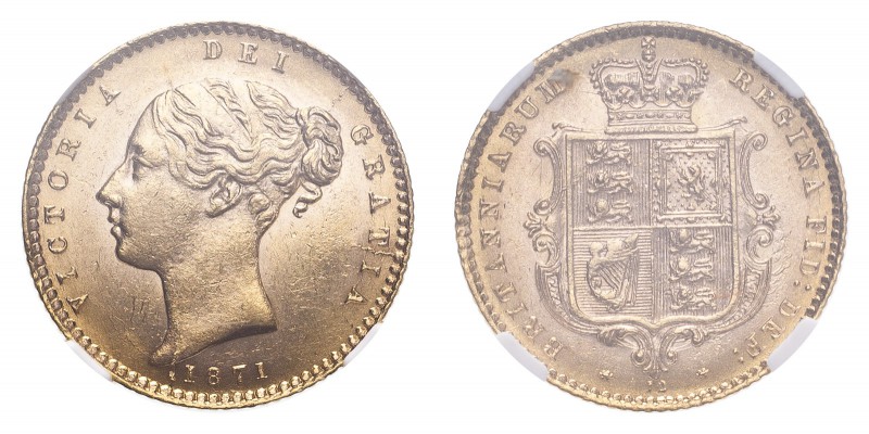 GREAT BRITAIN. Victoria, 1837-1901. Gold Half-Sovereign 1871, London. 3.99 g. S-...