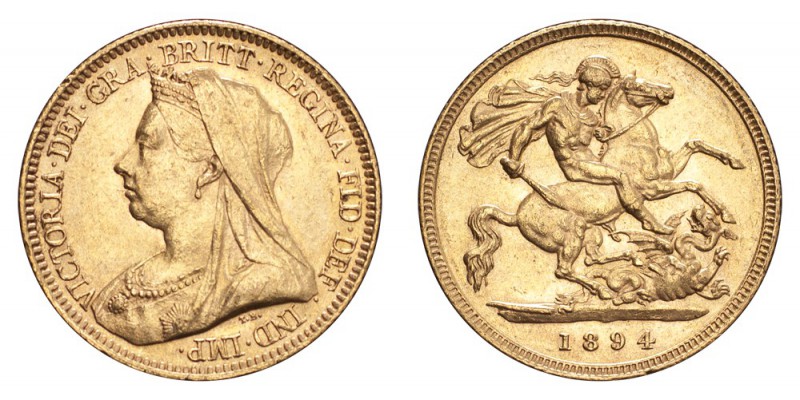 GREAT BRITAIN. Victoria, 1837-1901. Gold Half-Sovereign 1894, London. 3.99 g. S-...