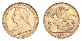 GREAT BRITAIN. Victoria, 1837-1901. Gold Half-Sovereign 1900, London. 3.99 g. S-3878. About uncirculated.