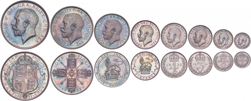 GREAT BRITAIN. George V, 1910-36. Silver Proof Set 1911, London. A pleasant, dee...