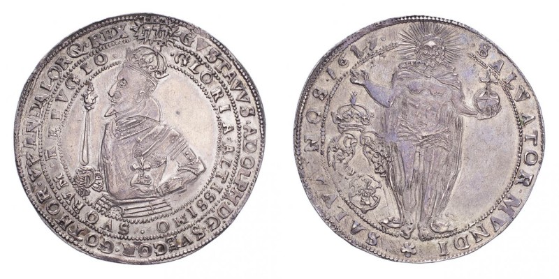 SWEDEN. Gustav II Adolf, 1611-32. Riksdaler 1617, Stockholm. 31.77 g. Ahlstrom 2...