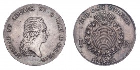 SWEDEN. Gustav IV Adolf, 1792-1809. Riksdaler 1794, Stockholm. 29.33 g. Ahlstrom 23; Dav. 1737; SMH 7.3. Very fine.