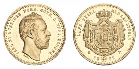 SWEDEN. Karl XV, 1859-72. Gold Ducat 1861, Stockholm. 3.49 g. Ahlstrom 2a; Fb. 91; Schl. 91.1. Uncirculated.