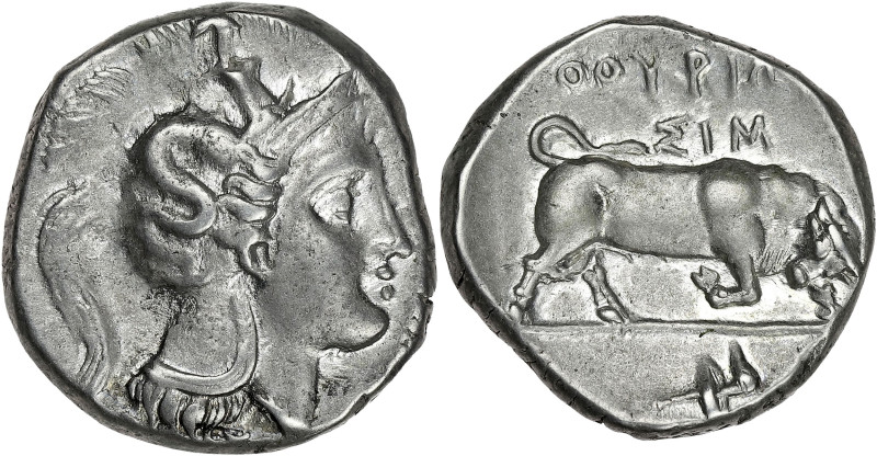 GRÈCE ANTIQUE
Lucanie, Thurium. Statère ou nomos ND (350-300 av. J.-C.), Thurium...