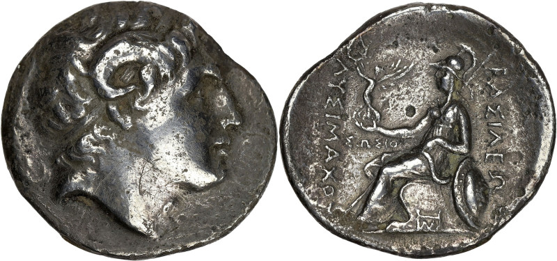 GRÈCE ANTIQUE
Thrace (royaume de), Lysimaque (323-281 av. J.-C.). Tétradrachme s...