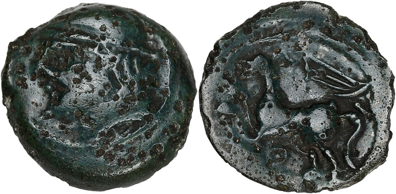 GAULE
Suessions. Bronze CRICIRV, Classe III, var. 1 ND (second tiers du Ier sièc...