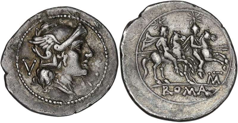 RÉPUBLIQUE ROMAINE
Anonymes. Quinaire ND (211-210 av. J.-C.), Apulie. RRC.103/2a...