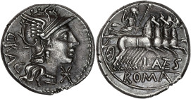 RÉPUBLIQUE ROMAINE
L. Antestius Gragulus. Denier ND (136 av. J.-C.), Rome. RRC.238/1 ; Argent - 3,94 g - 18,5 mm - 1 h
Patine brillante. Superbe.