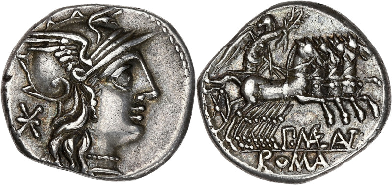 RÉPUBLIQUE ROMAINE
P. Maenius M.f. Antiaticus. Denier ND (132 av. J.-C.), Rome. ...