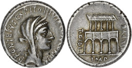 RÉPUBLIQUE ROMAINE
P. Fonteius P.f. Capito. Denier ND (55 av. J.-C.), Rome. RRC.429/2a ; Argent - 3,95 g - 17 mm - 6 h
Assez rare. Belle patine. Presq...