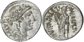 RÉPUBLIQUE ROMAINE
Manius Acilius Glabrio. Denier ND (49 av. J.-C.), Rome. RRC.442/1a ; Argent - 4,06 g - 18 mm - 3 h
Superbe.