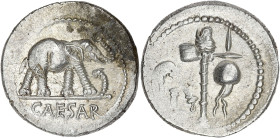 RÉPUBLIQUE ROMAINE
Jules César (60-44 av. J.-C.). Denier ND (49-48 av. J.-C.), Gaule ou Italie. RRC.443/1 - S.1399 ; Argent - 3,9 g - 19 mm - 6 h
Mini...