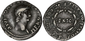 EMPIRE ROMAIN
Néron (54-68). Denier 60-61, Rome. RIC.22 ; Argent - 3,55 g - 17,5 mm - 6 h
Belle patine grise. TTB.