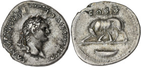 EMPIRE ROMAIN
Domitien César (69-81). Denier 77-78, Rome. RIC.961 ; Argent - 3,43 g - 18,5 mm - 6 h
Belle patine. TTB à Superbe.