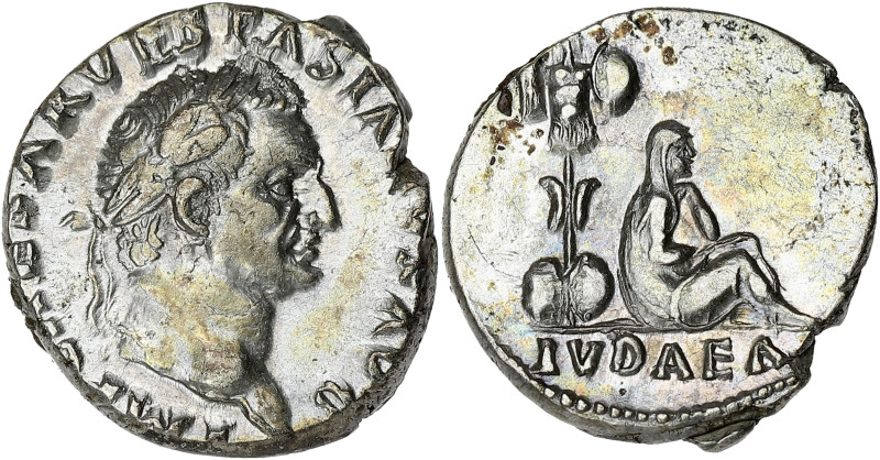 EMPIRE ROMAIN
Vespasien (69-79). Denier, fin des soulèvements de Judée 69-70, Ro...