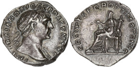 EMPIRE ROMAIN
Trajan (98-117). Denier 103-111, Rome. RIC.119 ; Argent - 2,87 g - 18,5 mm - 6 h
Belle patine. TTB à Superbe.