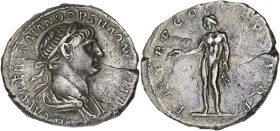 EMPIRE ROMAIN
Trajan (98-117). Denier 114, Rome. RIC.275 ; Argent - 2,72 g - 17,5 mm - 6 h
Rayures et petit manque. Légère fente. TTB.