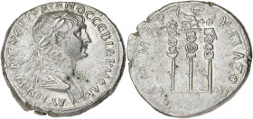 EMPIRE ROMAIN
Trajan (98-117). Tridrachme 112-117, Césarée de Cappadoce. Syd.227 - S.1067 ; Billon - 10,85 g - 23 mm - 7 h
Assez rare et de très belle...