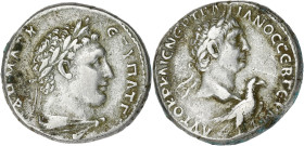 EMPIRE ROMAIN
Trajan (98-117). Tétradrachme (sans la massue), 3e consulat 100, Tyr. Prieur 1480 (2 exemplaires) ; Billon - 14,75 g - 25 mm - 6 h
Très ...