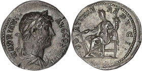 EMPIRE ROMAIN
Hadrien (117-138). Denier 132, Rome. RIC.247 ; Argent - 3,17 g - 18 mm - 6 h
Avec une étiquette de chez Burgan.
Belle patine. Presque Su...