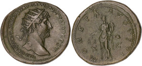 EMPIRE ROMAIN
Hadrien (117-138). Dupondius 123, Rome. RIC.600 ; Bronze - 15,77 g - 28 mm - 6 h
Avec une jolie patine marron. TTB à Superbe.