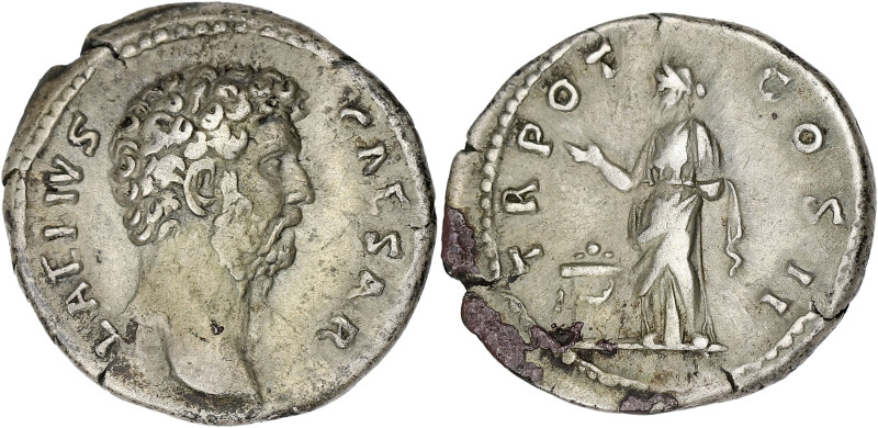 EMPIRE ROMAIN
Aelius César (136-138). Denier 137, Rome. RIC.2644 ; Argent - 3,39...
