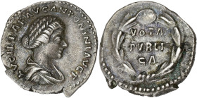 EMPIRE ROMAIN
Lucille, femme de Lucius Verus (161-169). Denier 161-162, Rome. RIC.791 ; Argent - 3,51 g - 18 mm - 12 h
Assez rare. Patine grise. TTB.
